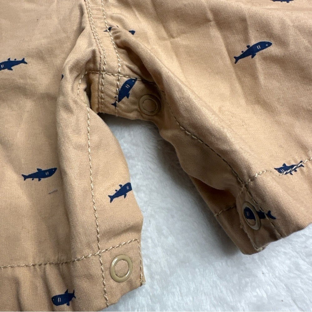 Carter's Baby's Just One You Polo & Overall Blue Sharks Size 18M new no tag - Picture 7 of 10